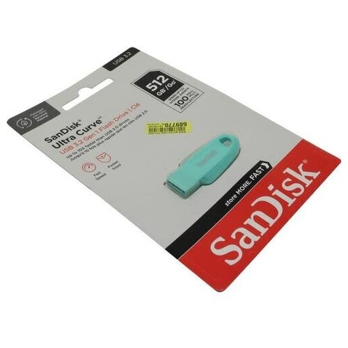 Флешка Sandisk Ultra Curve SDCZ550-512G-G46G 512 Гб Blue флешка sandisk ultra curve sdcz550 064g g46g 64 гб blue