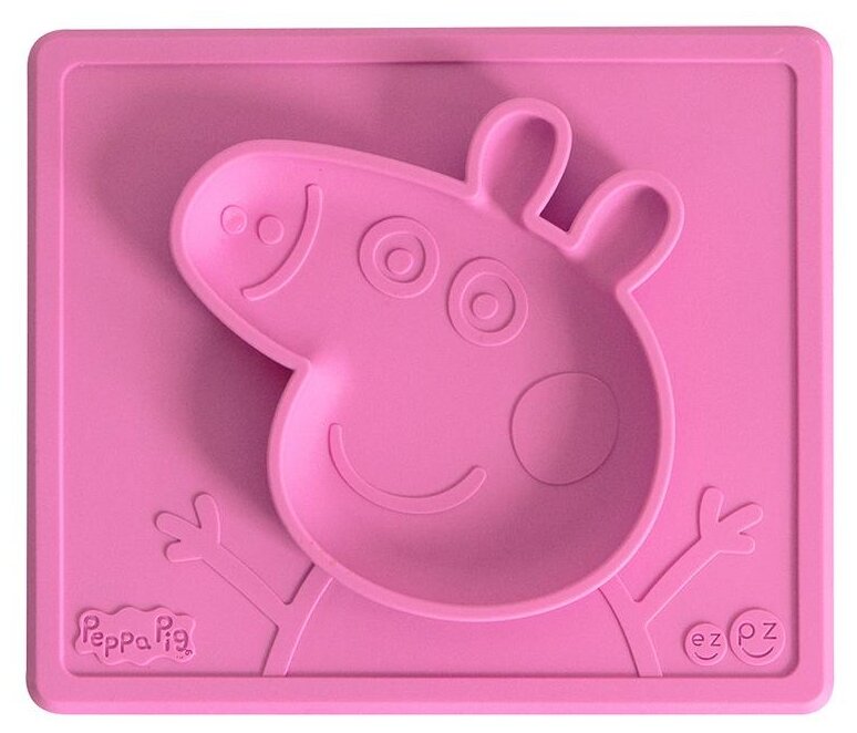 Тарелка EZPZ Peppa Pig Mat, розовый - фото №1