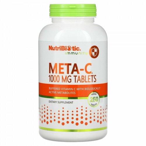 Иммунитет, Meta-C, 1000 мг, 250 веганских таблеток, NutriBiotic