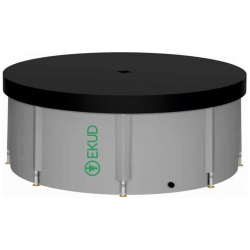 Складная ёмкость (бак/бочка) для воды EKUD 1500 л. с крышкой (h=70, d=170)