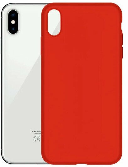 Чехол накладка для Apple iPhone X/XS Devia Nature Series Silicone Case красный