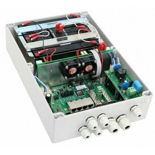 Коммутатор управляемый TFortis PSW-2G 4F UPS гигабитный уличный для подключения 4 камер с комплекте 8467200₽