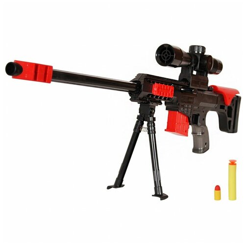 Винтовка Barret M89 механическая 2в1 резиновые и мягкие пули - ZYB-B2081 игрушечное оружие винтовка на батарейках barret m89 wb zyb b1866