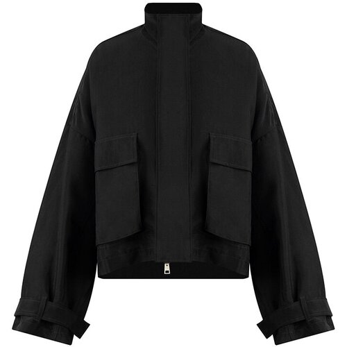 фото Куртка andrea ya'aqov, средней длины, силуэт свободный, размер m, черный