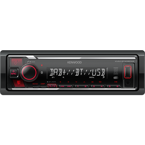 Автомагнитола Kenwood KMM-BT408 DSP/BT/3RCA/мультицвет