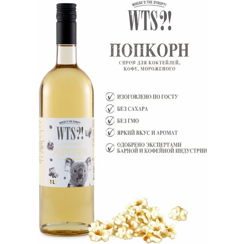 Сироп для кофе и коктейлей WTS! Попкорн 1 л