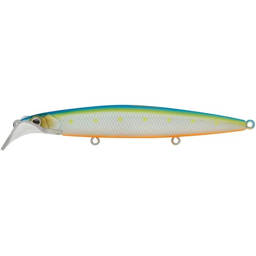 Воблер Минноу Strike Pro Scooter Minnow 110F, цвет: S056C Blue Mat Transparent Milk, (EG-186F#S056C)