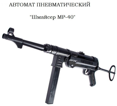 Автомат игрушечный времен ВОВ немецкий. MP-40 Автомат-пулемет Шмайсер