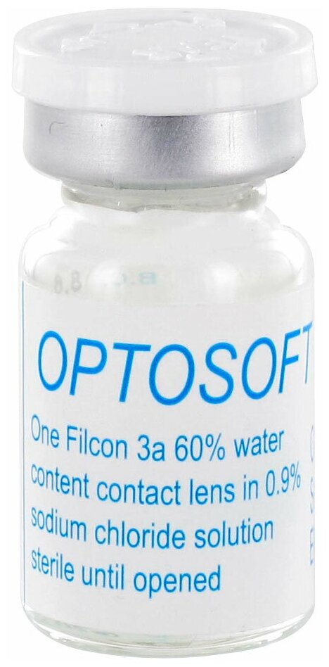 Optosoft Tint 1 линза Объем 15 В упаковке 1 штука Цвет Aqua Оптическая сила -2 Радиус кривизны 8.6