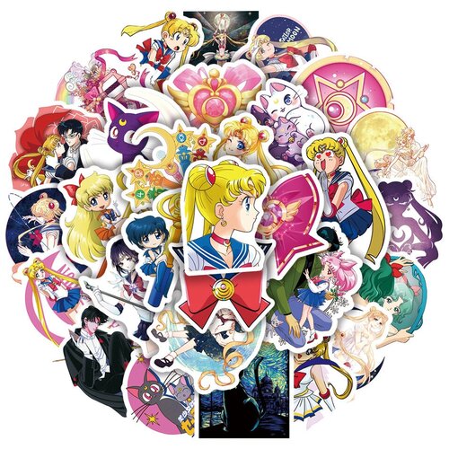 Стикеры / Наклейки Аниме Сейлор Мун / Sailor Moon 50 шт