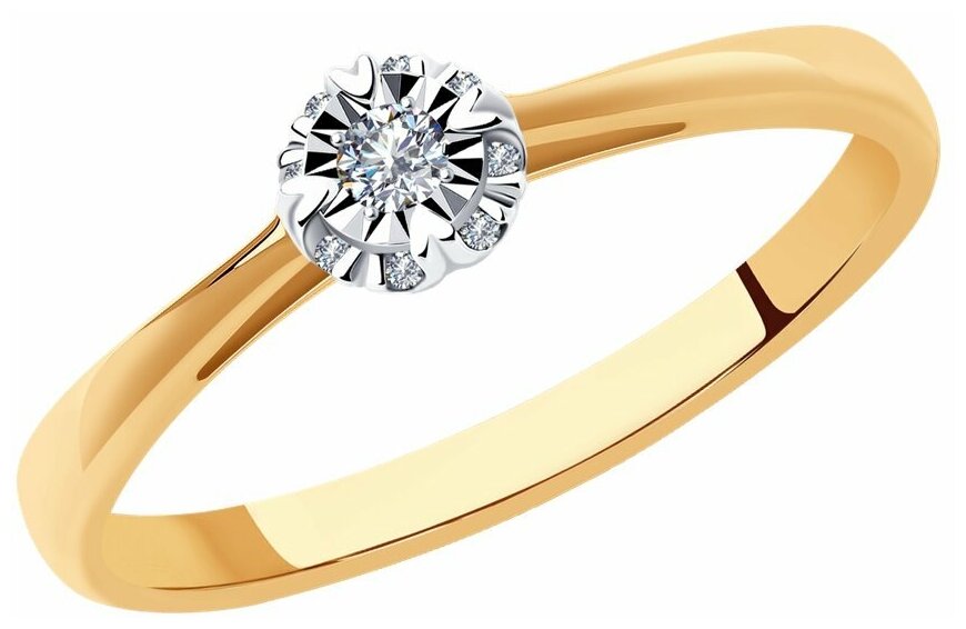 Кольцо из золота с бриллиантами яхонт Ювелирный Арт. 201555 