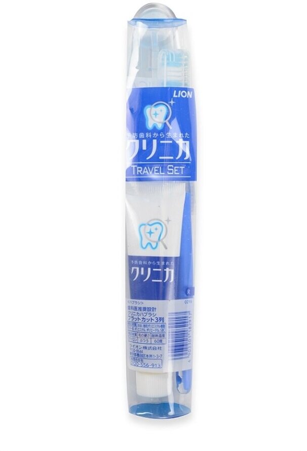 Дорожный набор Clinica: зубная щётка + зубная паста, LION, Япония