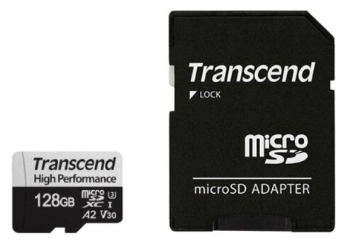 Карта памяти Transcend 128GB UHS-I U3 A2 microSD microSD w/ adapter