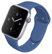 Силиконовый ремешок для Apple Watch 38/40/41 mm, серо-голубой, размер s/m