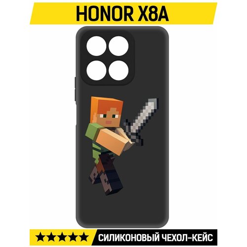 Чехол-накладка Krutoff Soft Case Minecraft-Алекс для Honor X8a черный чехол накладка krutoff soft case minecraft свинка для honor x8a черный