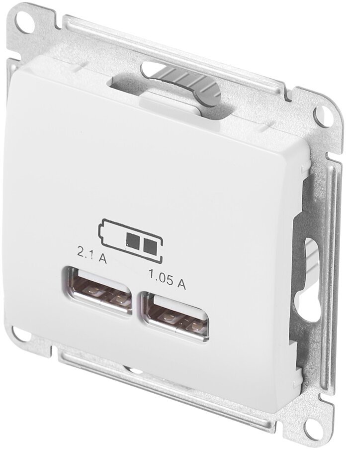 Розетка USB встраиваемая Schneider Electric Glossa цвет белый - фото №8
