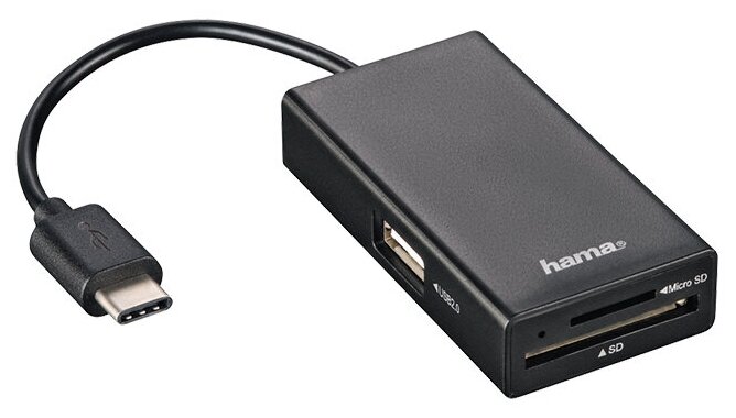 USB-концентратор HAMA Type-C Hub (00054144) разъемов: 1