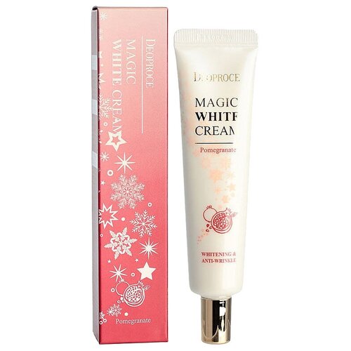 Deoproce Magic White Cream Pomegranate Увлажняющий осветляющий крем для лица с экстрактом граната, 40 мл