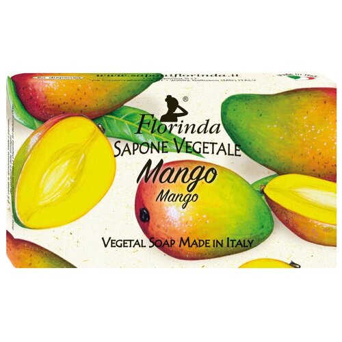 Florinda Мыло кусковое Ароматы тропиков Mango, 15 мл, 100 г натуральное мыло aria fiorita fiori d acqua 100г