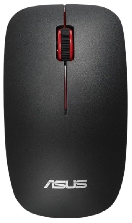 Мышь ASUS WT300 black/red оптическая, беспроводная, 1600 dpi, USB, цвет: черный/красный