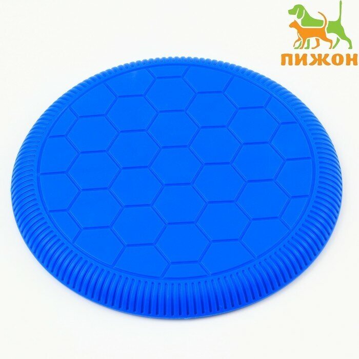 Пижон Фрисби "Футбол", термопластичная резина, 23 см, синий