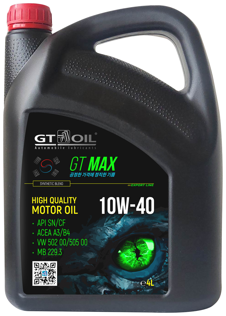 Полусинтетическое моторное масло GT Max 10W-40 API SN/CF, 4л