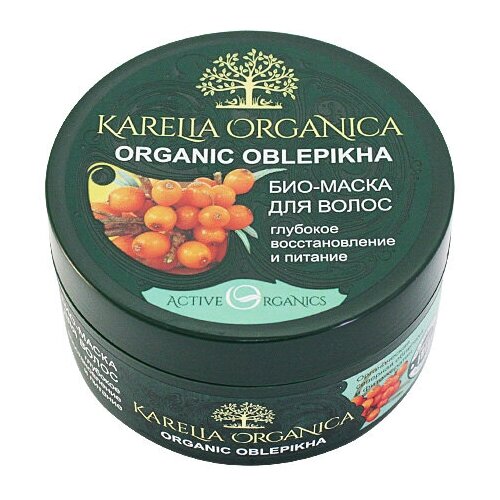 Karelia Organica Био-маска для волос «Organic Oblepikha» глубокое восстановление и питание, 220 г, 220 мл био маска для волос интенсивное укрепление и восстановление karelia organica organic beryoza 220 мл