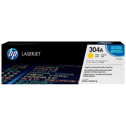 Картридж HP CC532A, 2800 стр, желтый картридж mytoner hp cc532a 304a canon 718 желтый 2 8k с чипом