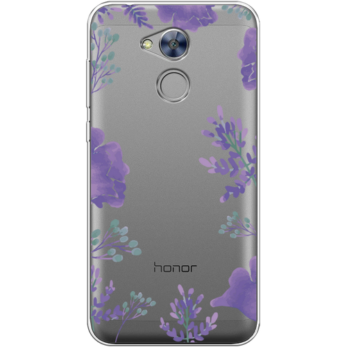 Силиконовый чехол на Honor 6A / Хонор 6А Сиреневая цветочная рамка, прозрачный силиконовый чехол на honor 6x хонор 6х сиреневая цветочная рамка прозрачный