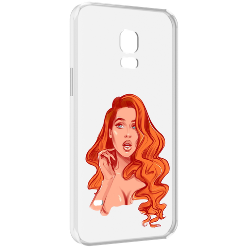 Чехол MyPads рыжая-девушка-модельной-внешности женский для Samsung Galaxy S5 mini задняя-панель-накладка-бампер