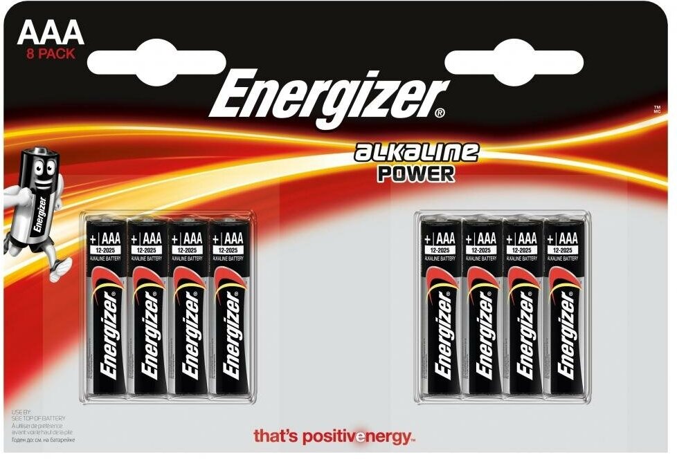 Батарейки Energizer LR03/8BL Alkaline Power, 1 шт.