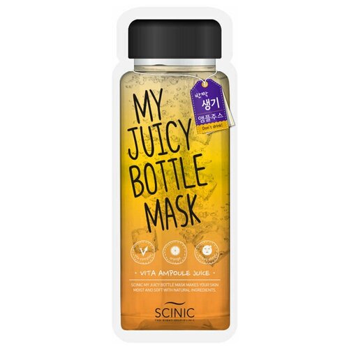 Scinic Витаминная тканевая маска My Juicy Bottle Mask Vita Ampoule Juice, 20 г, 20 мл