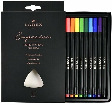Карандаши цветные, трехгранные "Superior", 12 цветов (LXCPPD12-SP) Lorex - фото №12