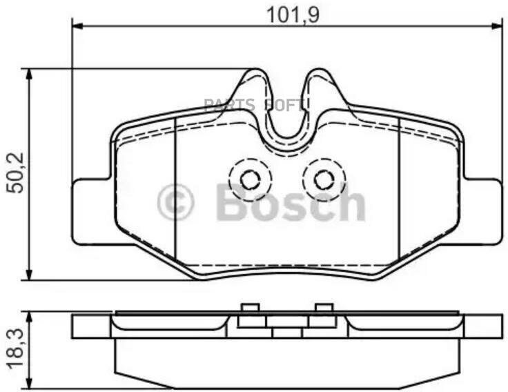 BOSCH 0 986 495 088 Дисковые колодки задние PREMIUM2