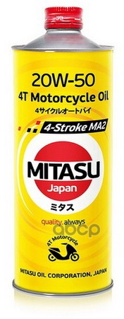 MITASU MJ9451 MITASU 20W50 1L масло моторное 4-STROKE MA2/ API SL/SJ JASO MA2