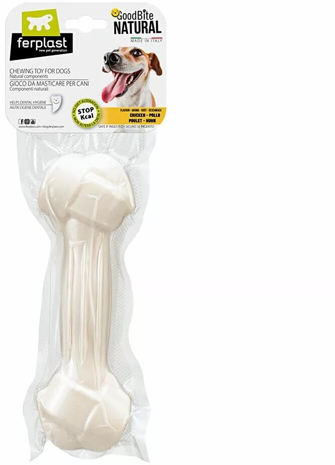 Ferplast игрушка-кость GoodBite XL , съедобная, для собак, вкус курицы (255 гр) - фото №4