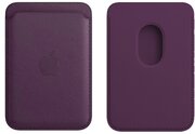 Чехол-бумажник для карт и визиток / Черный / Картхолдер MagSafe Leather Wallet для Apple iPhone (Бордовый)