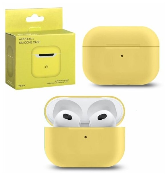 Силиконовый чехол для Apple AirPods 3 Yellow