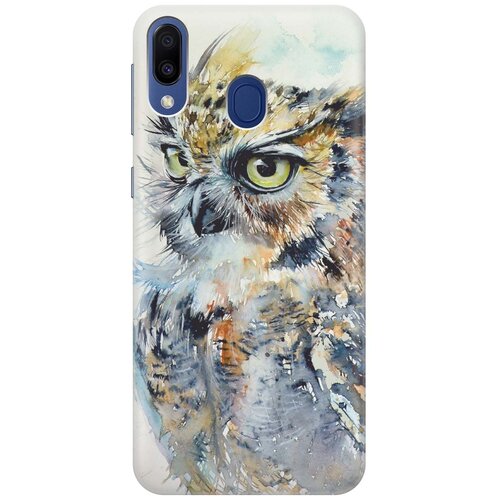 фото Re:paчехол - накладка artcolor для samsung galaxy m20 с принтом "красочный филин"