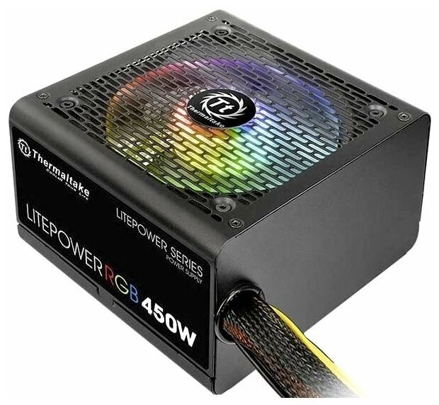 Блок питания 450 Вт ATX Thermaltake LitePower RGB, 120 мм (PS-LTP-0450NHSANE-1)