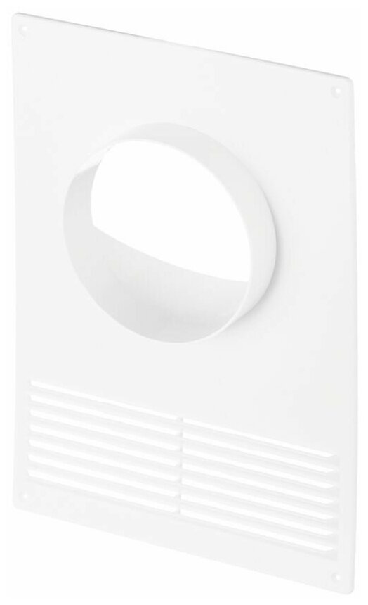 фото Площадка торцевая с решеткой с фланцем d100 мм пластиковая 180х250 мм