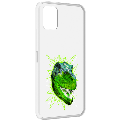 Чехол MyPads зеленый динозавр для Umidigi Power 5 задняя-панель-накладка-бампер