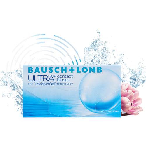 Купить Контактные линзы Bausch+Lomb Ultra 3 шт/-1.00/BC8.5, 1 уп, Бауш энд Ломб, бесцветный, самфилкон а