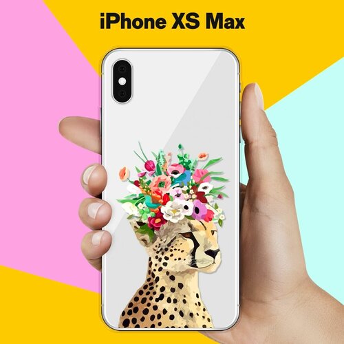 Силиконовый чехол Леопард на Apple iPhone Xs Max силиконовый чехол леопард на apple iphone 11