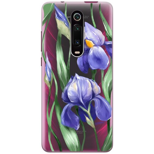 фото Ультратонкий силиконовый чехол-накладка transparent для xiaomi mi 9t / mi 9t pro / k20 / k20 pro с 3d принтом "amazing irises" gosso