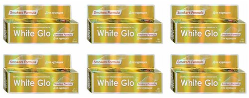 White Glo Зубная паста Отбеливающая, для курящих, 24 гр, 6 штук