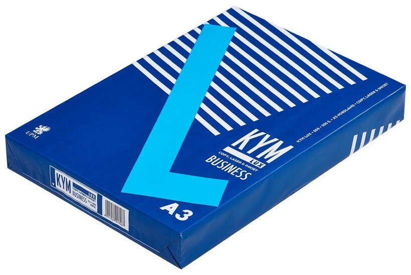 Kym lux Бумага офисная KYM LUX BUSINESS, большого формата (297х420 мм), А3, 80 г/м2, 500 л., марка В, белизна 164%