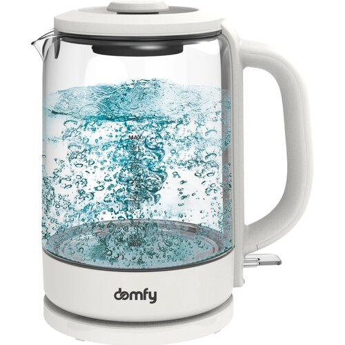 Чайник электрический Domfy DSW-EK304 17л 2200Вт белый корпус стекло 193700₽