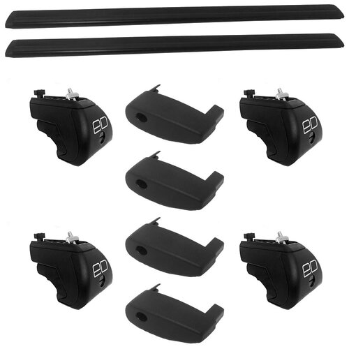 фото Комплект дуг и опор евродеталь на рейлинги для mercedes benz gl-класс (x164/166) (2006-н.в.), крыло, 1.25 м черный