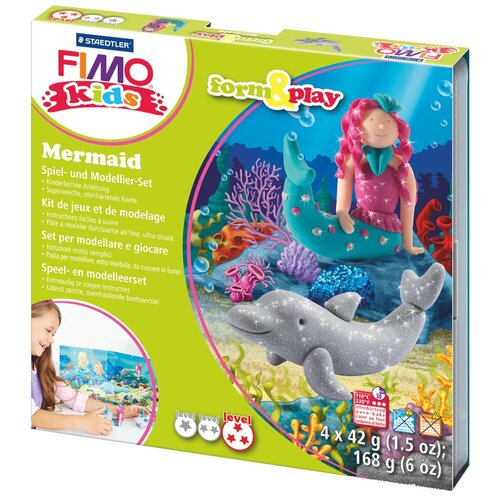 Полимерная глина FIMO kids form&play Детский набор Русалочка (8034 12 LZ) 168 г